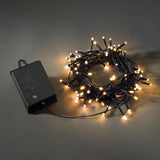 LED Skymningssensor och timer 6/9h Ljusslinga Ute Amber/Svart Kabel, 80 Lampor (7.9m)
