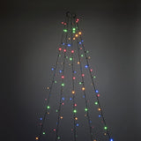 Slinga Frostad LED Mörkgrön Kabel Julgransbelysning Multifärg, 180 cm