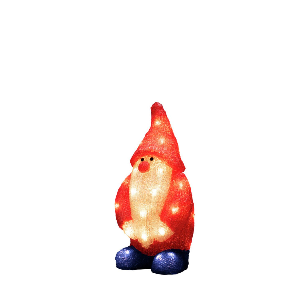 Tomte akryl 36cm 32 Led Ljusdekoration Ute