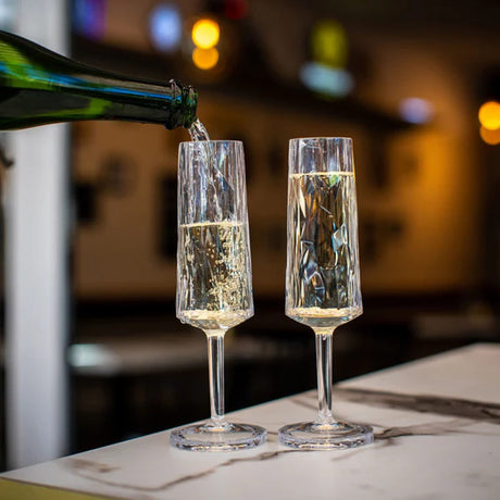 Superglas club no.14 plast 10 cl crystal clear 2-pack Champagneglas