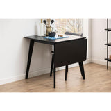 Roxby Matbord 80/120x76x80 cm Svart