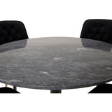 Estelle, Velvet Deluxe Rund matgrupp Svart, Guld, Svart,Mörkgrå, ⌀106