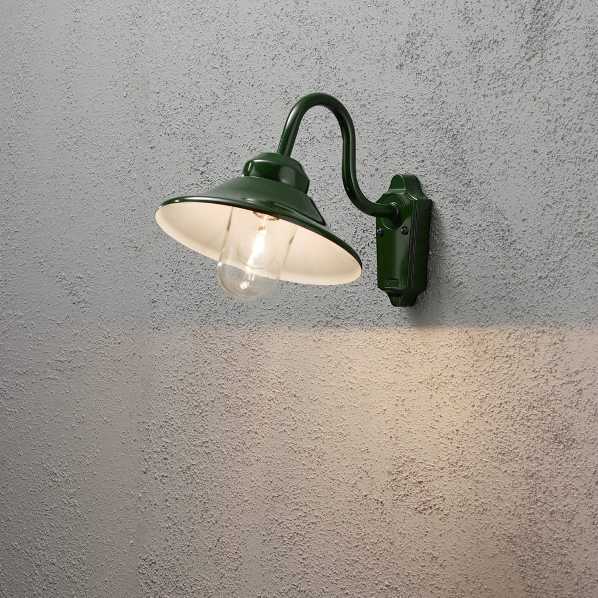 Vega E27 Ner Vägglampa Ute Grön