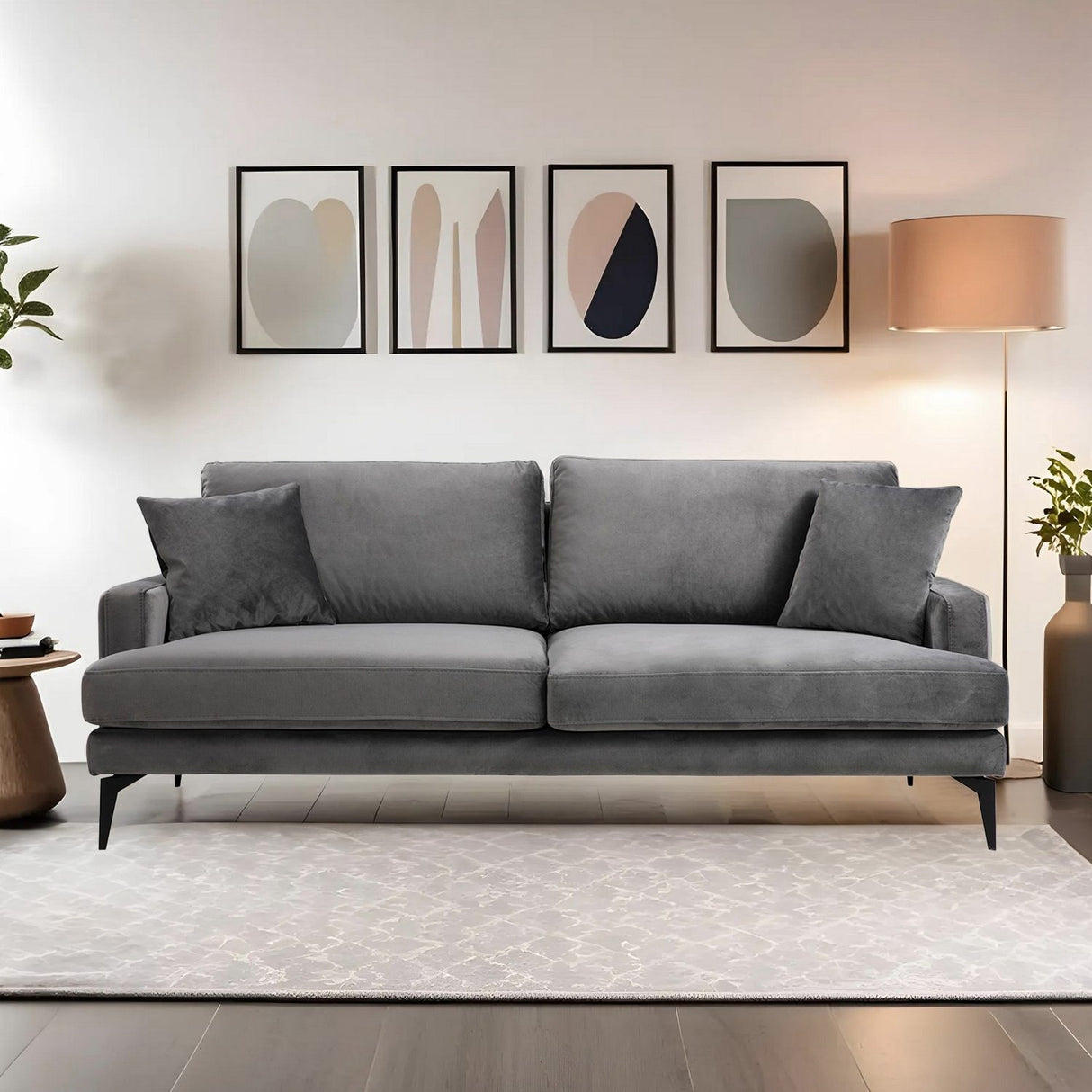 Tbilisi 3-sits (205 x 90 x 88 cm) 3-sitssoffa Grå