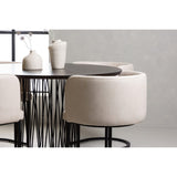 Stone, Simrishamn Rund matgrupp Beige,Svart, Svart, mocka, ⌀120
