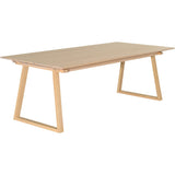 Tanum 220+50+50 cm Matbord Vitpigmenterad Ek