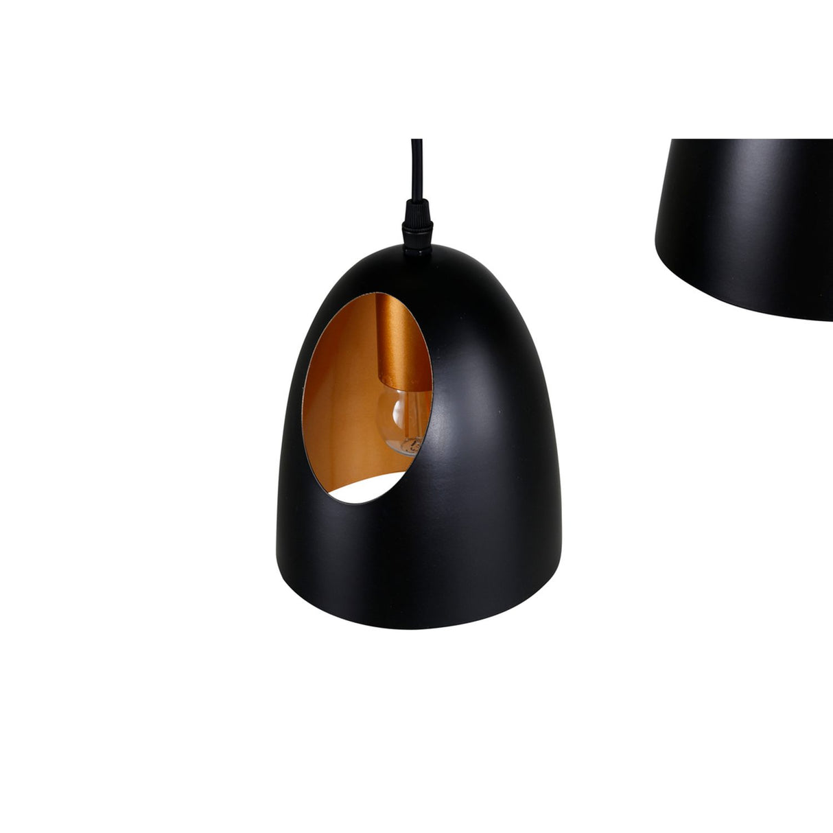Elda Taklampa Svart, ⌀40
