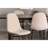 Ystad, Polar Rektangulär matgrupp Beige,Svart, Svart, mocka, 220 x 100