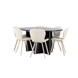 Strada, Lilja Oval matgrupp Beige, Svart, ⌀120