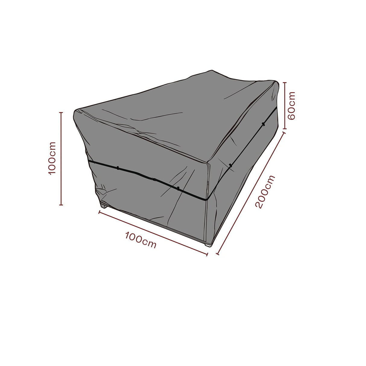 Möbelskydd till Soffa Svart 200x100x100 cm Andas