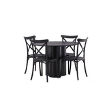 Olivia, Crosett Rund matgrupp Svart, Svart, 4st