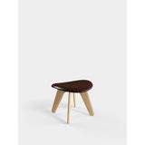 Slab Ottoman Natural Leather Choko