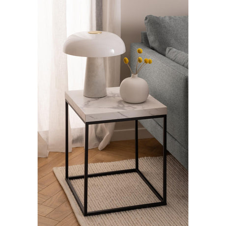 Vesterbro Soffbord 40x40 cm Vit Carrara