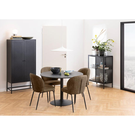 Soleil Matbord Rund 110 cm Svart