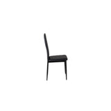 Slim Matstol Svart, PU, 48 x 98 x 42