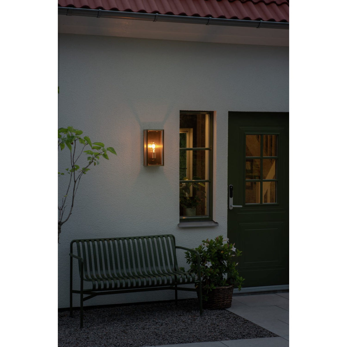 Carpi E27 Vägglampa Ute Mässing, Stor (20.5 cm)