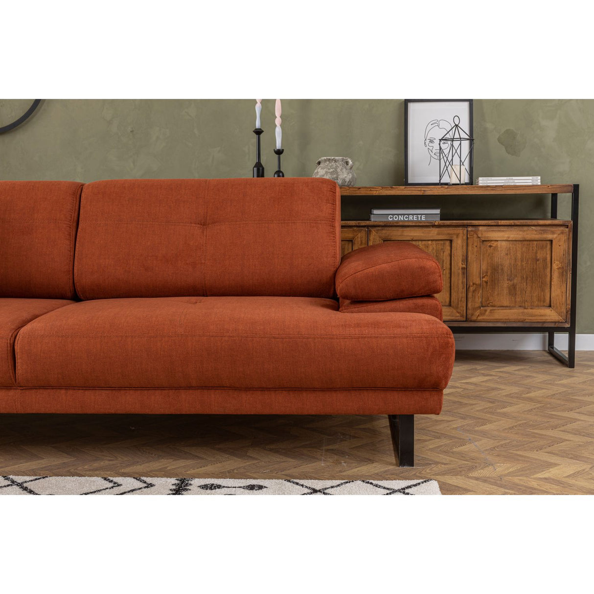 Quito (239 x 99 x 83 cm) 3-sits bäddsoffa Orange