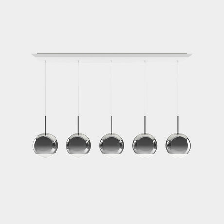 Mirror Ball Linear Pendelsystem LED Silver