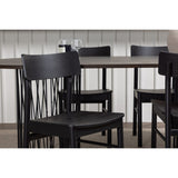 Stone, Montros Oval matgrupp Svart, Svart, mocka, 220 x 100