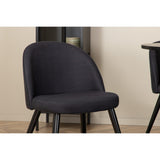 Bianca, Velvet Rund matgrupp Svart, Svart, ⌀110