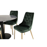 Estelle, Velvet Deluxe Rund matgrupp Svart