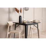Tempe, Åstol Rektangulär matgrupp Beige, Svart, 80 x 80