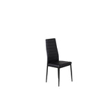 Slim Matstol Svart, PU, 48 x 98 x 42