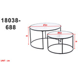 Twin Soffbord Svart, ⌀79.5