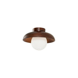 Hand-T (H 24 cm) Vägglampa Valnöt vit
