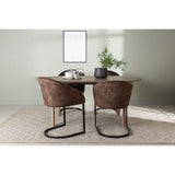 Andy, Evening Oval matgrupp Svart,Brun, Natur, 180 x 90