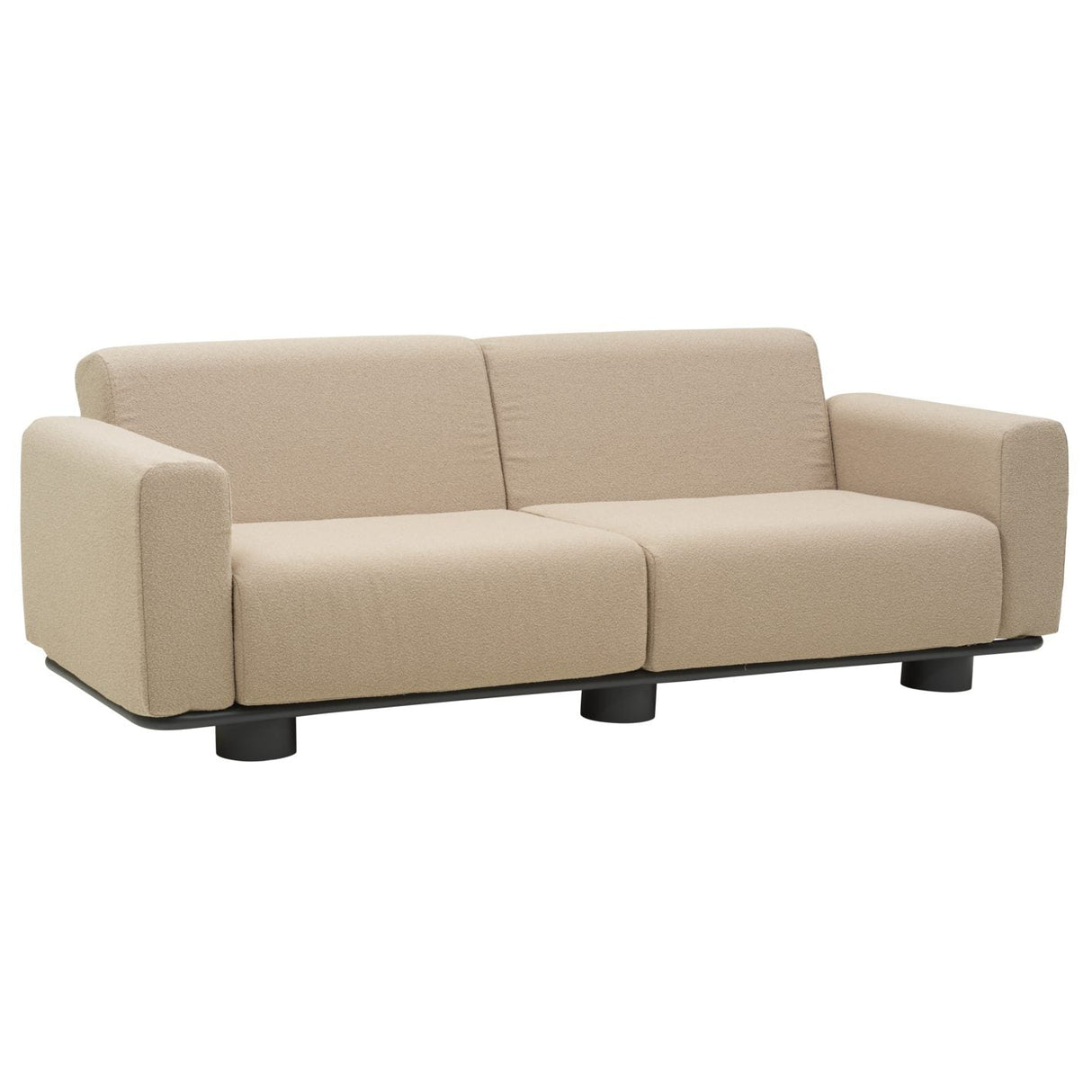 Bolster 2,5-sits Soffa 209x94 cm Antracit/Teddy Beige