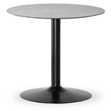 Miles Matbord  Ø 80 cm Runt Sandstenslaminat, Trumpfot