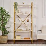 Sal Bokhylla Travertine Gold