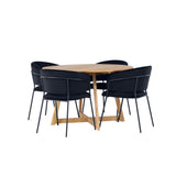 Yakidon, Selma Rund matgrupp Svart, Brun, ⌀120