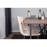 Padang,Polar Rektangulär matgrupp Beige,svart, Svart,Natur, 250 x 100
