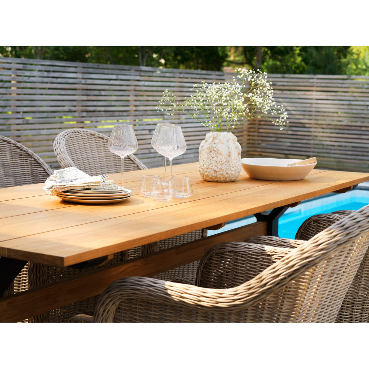Mark Matbord 230x95 cm Teak/Svart
