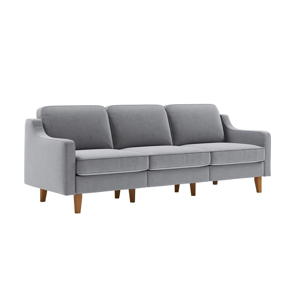 Kingston Extra (220 x 84 x 87 cm) 3-sitssoffa Dimgrå valnöt