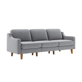 Kingston Extra (220 x 84 x 87 cm) 3-sitssoffa Dimgrå valnöt