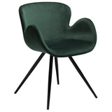 Gaia Stol Emerald Green Velvet, Black