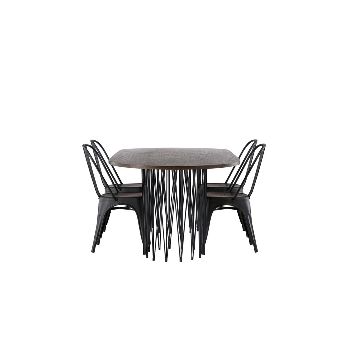 Stone, Tempe Ovalt matgrupp Svart, Svart,mocka, 220 x 100