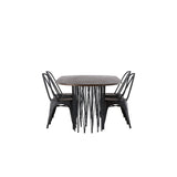 Stone, Tempe Ovalt matgrupp Svart, Svart,mocka, 220 x 100