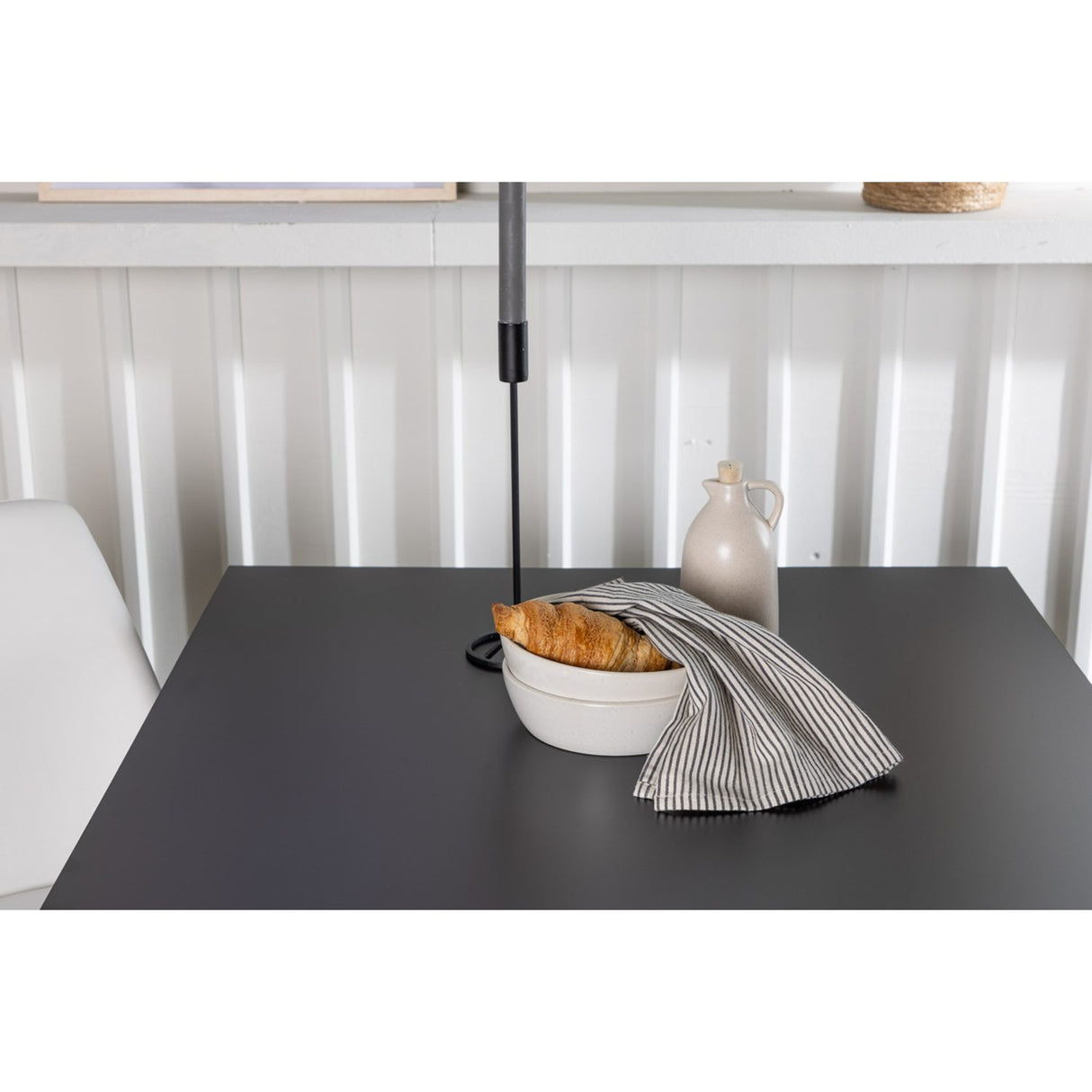 Tempe, Night Rektangulär matgrupp Svart,Vit, Svart, 80 x 80