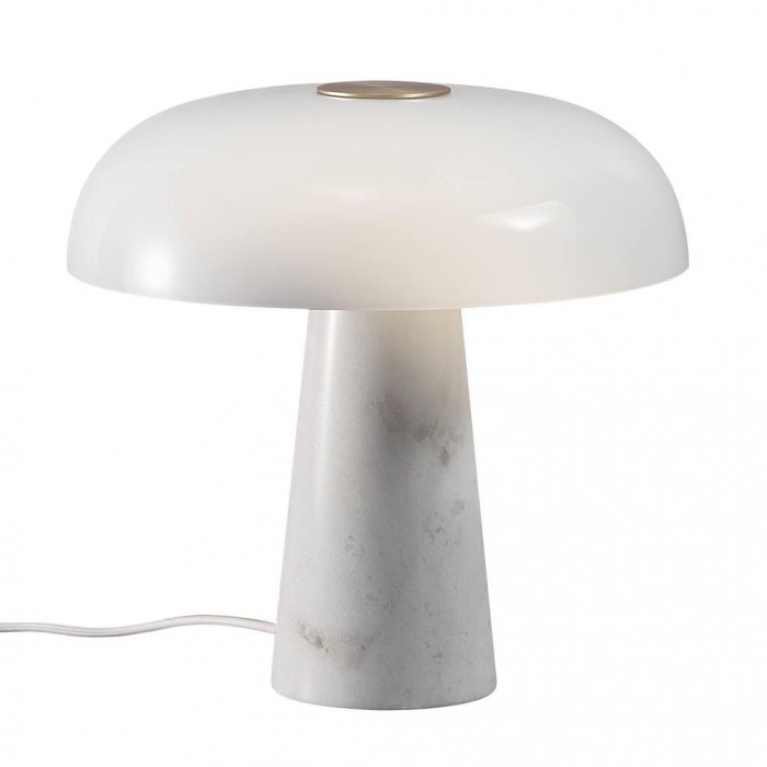 Glossy Bordslampa Marmor/Vit