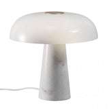 Glossy Bordslampa Marmor/Vit