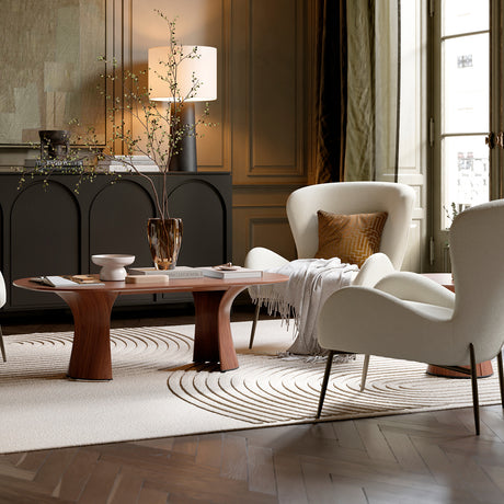 Glam Loungefåtölj Bone White, Antique Brass, 85 cm