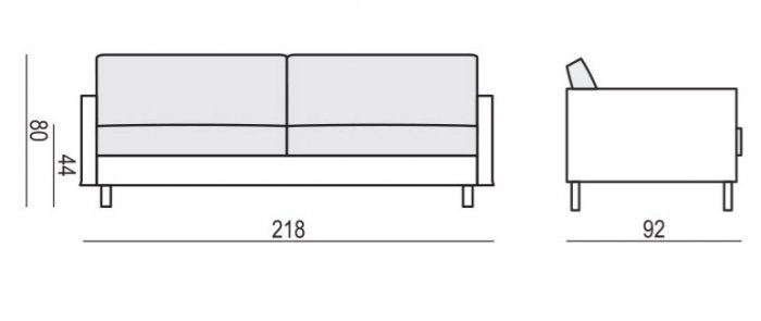 Impulse 3-sits Soffa Lux Poem Grey