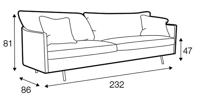 Julia 3-sits XL Soffa Elyot Grey