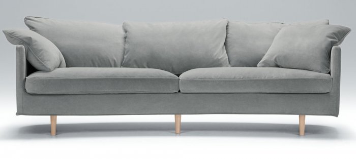 Julia 3-sits XL Svängd Soffa Big Cushions