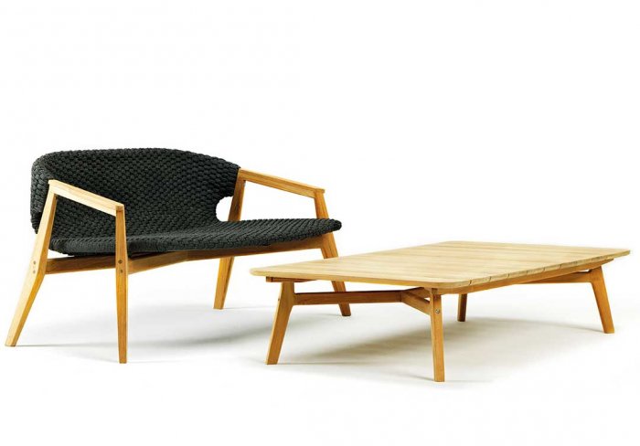 Knit 2-sits Soffa Teak