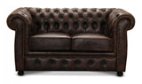 Liverpool Chesterfield soffa 2-sits Brun